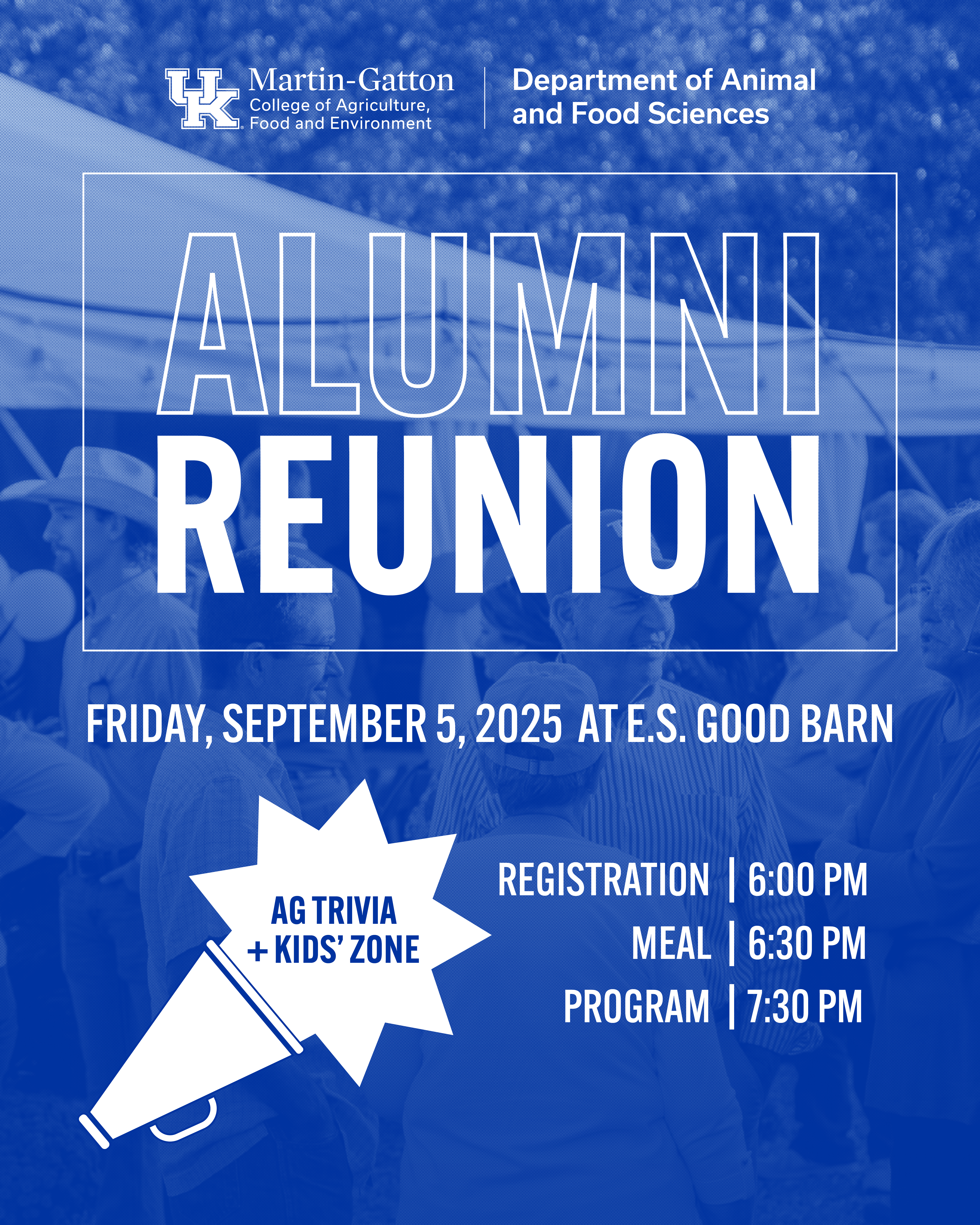 AFS Alumni Reunion blue flyer