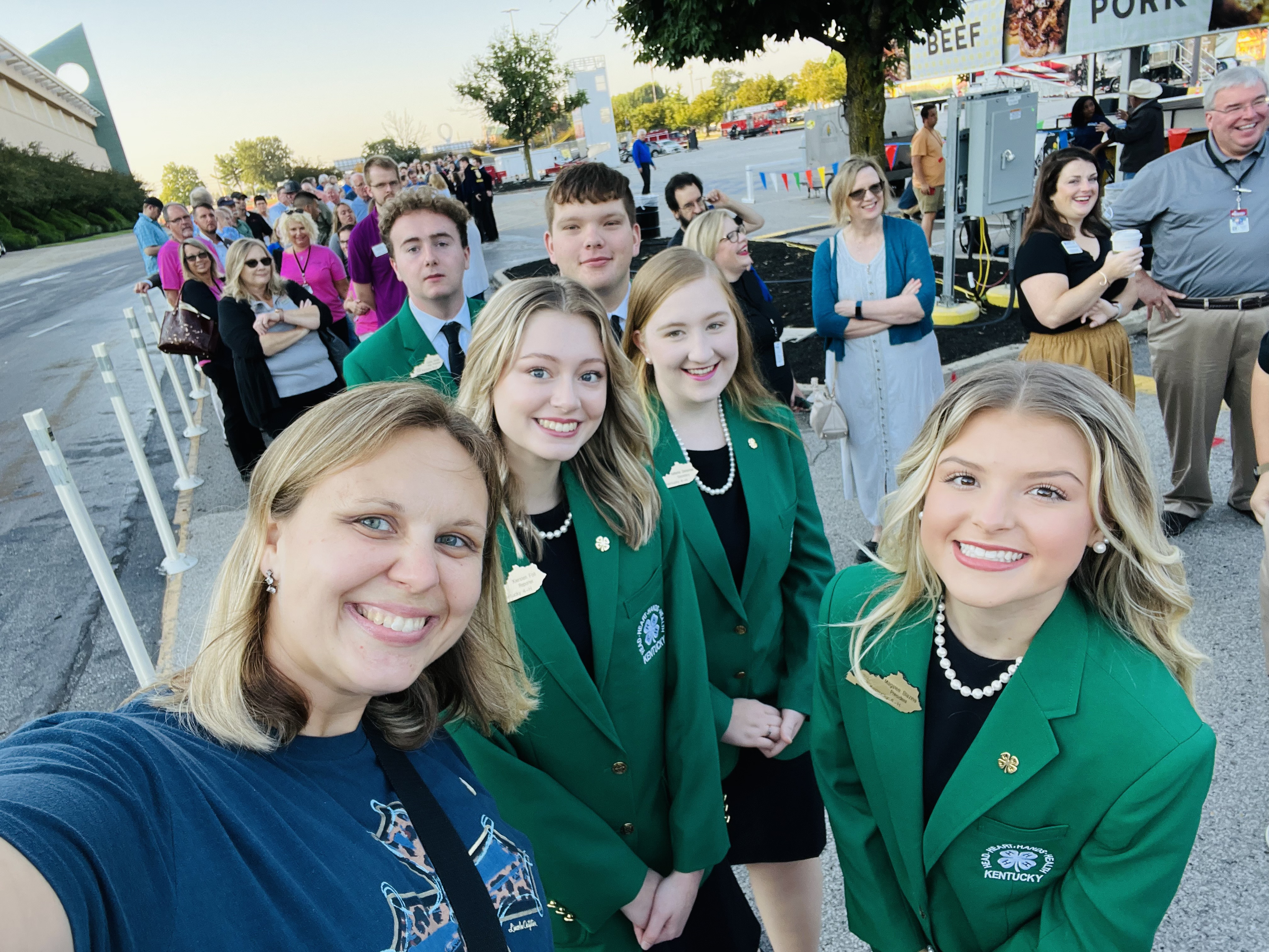 4-H members at an event